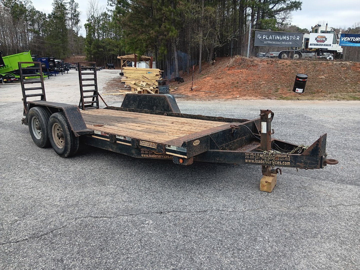 Used USED 14K 16' LOWPRO SKID STEER TRAILER