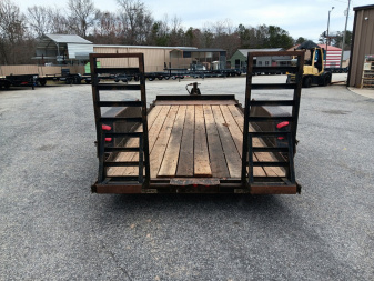 Used USED 14K 16' LOWPRO SKID STEER TRAILER