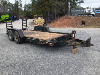 Used USED 14K 16' LOWPRO SKID STEER TRAILER