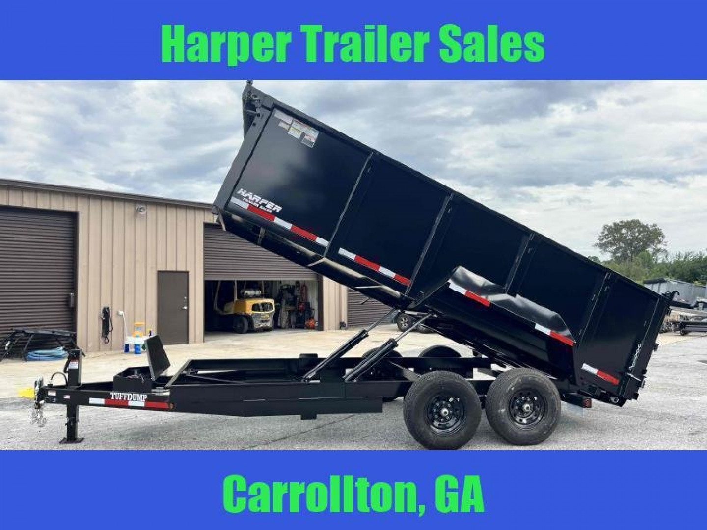 New 2025 TUFFDUMP 14K 7X16 DUMP TRAILER 4' WALLS
