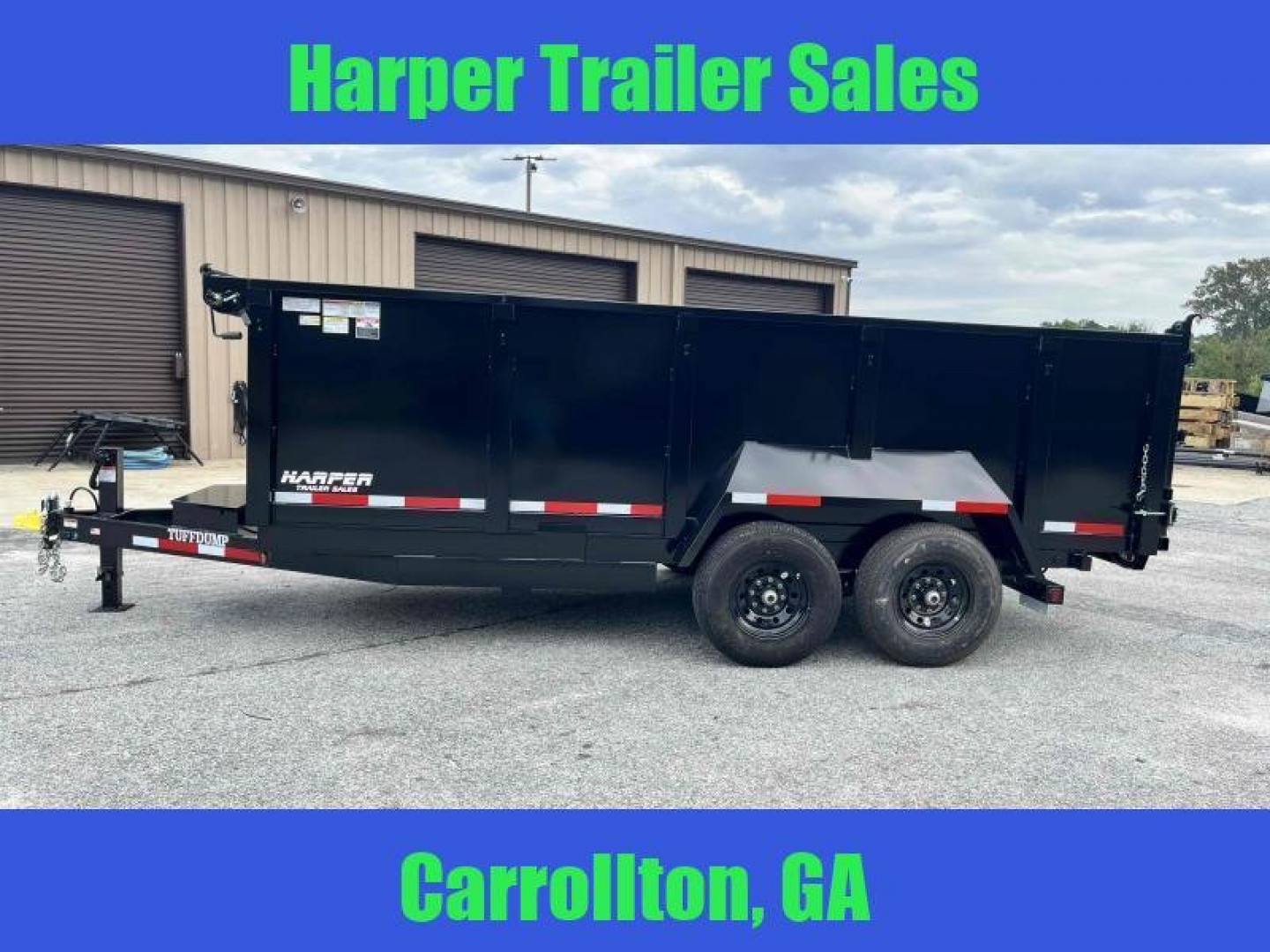 New 2025 TUFFDUMP 14K 7X16 DUMP TRAILER 4' WALLS