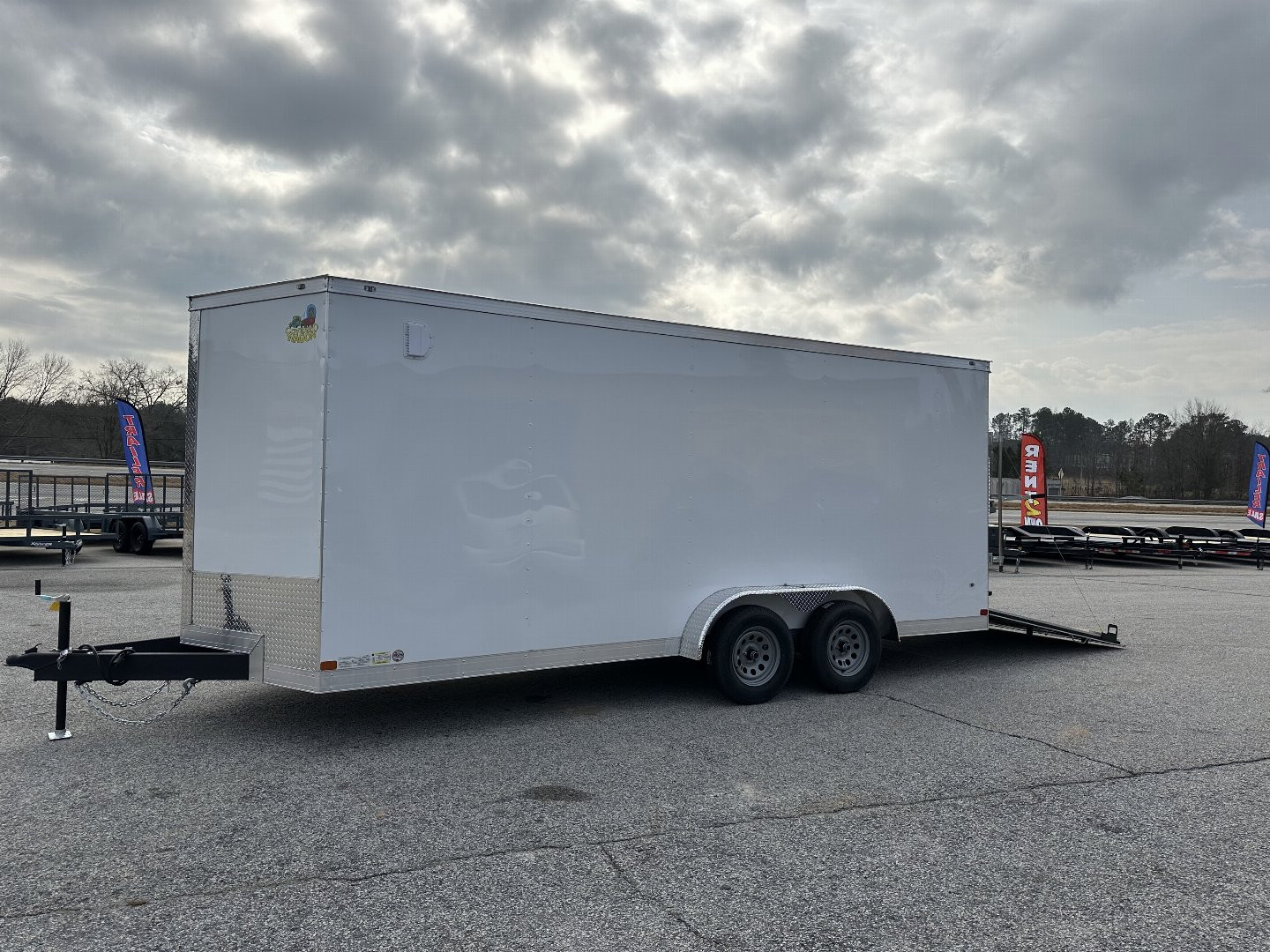 New 2025 COVERED WAGON 7X18 TANDEM AXLE ENCLOSED TRAILER WITH D-RINGS