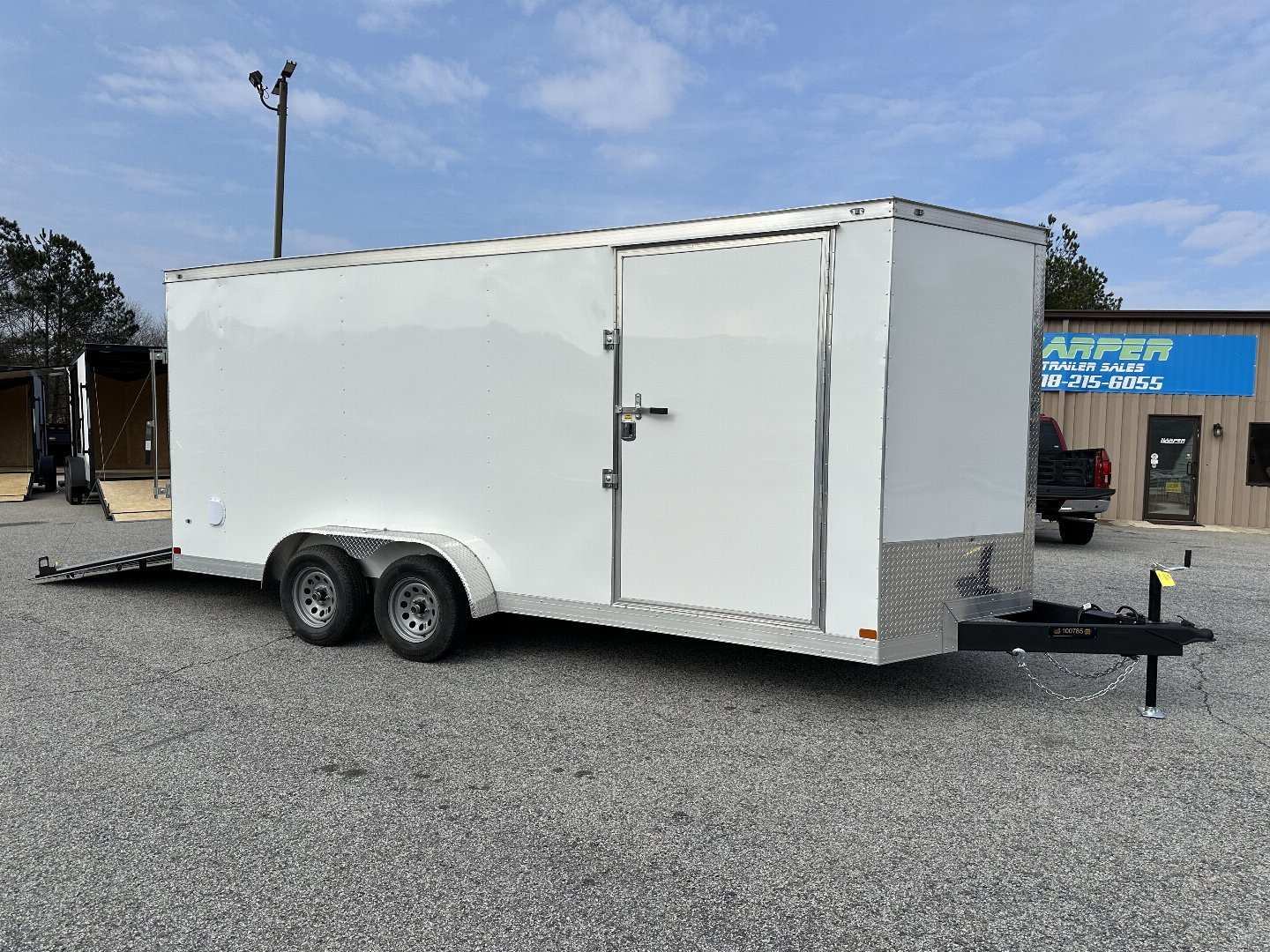 New 2025 COVERED WAGON 7X18 TANDEM AXLE ENCLOSED TRAILER WITH D-RINGS