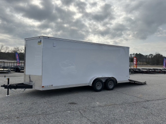 New 2025 COVERED WAGON 7X18 TANDEM AXLE ENCLOSED TRAILER WITH D-RINGS
