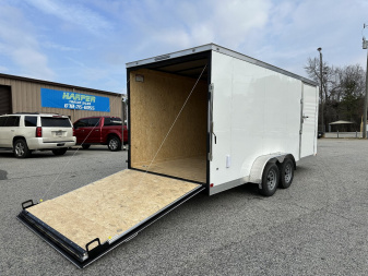 New 2025 COVERED WAGON 7X18 TANDEM AXLE ENCLOSED TRAILER WITH D-RINGS