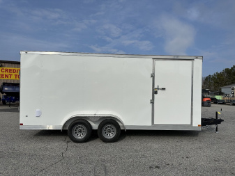 New 2025 COVERED WAGON 7X18 TANDEM AXLE ENCLOSED TRAILER WITH D-RINGS