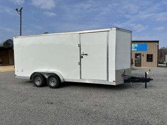 New 2025 COVERED WAGON 7X18 TANDEM AXLE ENCLOSED TRAILER WITH D-RINGS