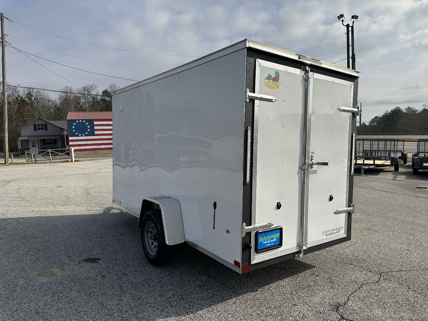 New 2025 6X12 COVERED WAGON SINGLE AXLE ENCLOSED TRAILER WITH BARN DOORS