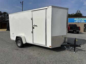 New 2025 6X12 COVERED WAGON SINGLE AXLE ENCLOSED TRAILER WITH BARN DOORS