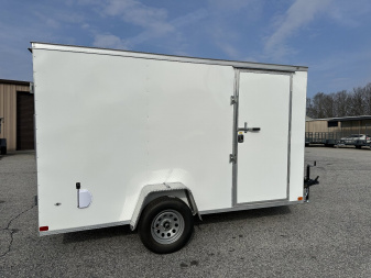 New 2025 6X12 COVERED WAGON SINGLE AXLE ENCLOSED TRAILER WITH BARN DOORS
