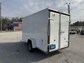 New 2025 6X12 COVERED WAGON SINGLE AXLE ENCLOSED TRAILER WITH BARN DOORS