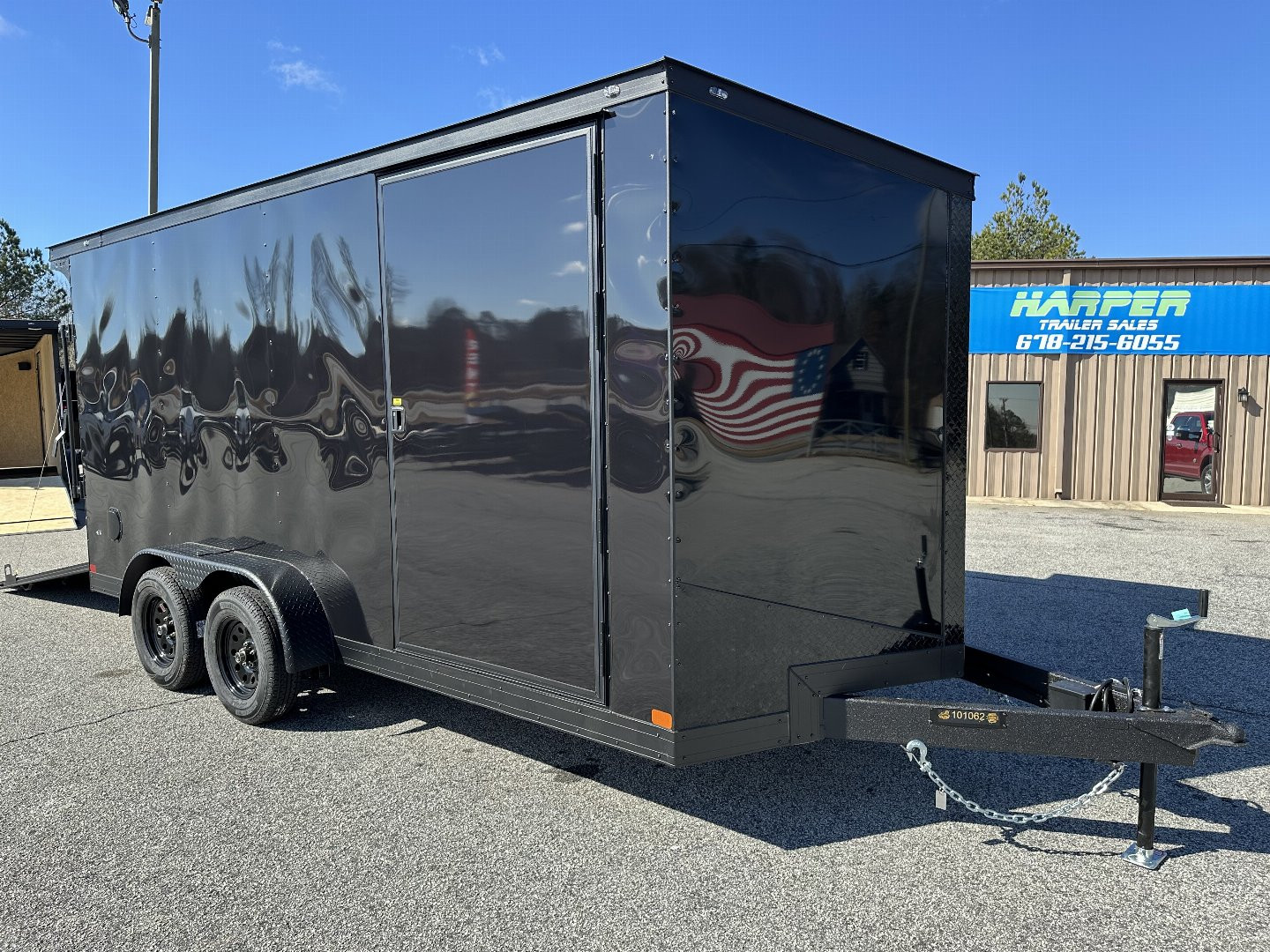 New 2025 COVERED WAGON 7X16 TANDEM AXLE ENCLOSED UTV TRAILER