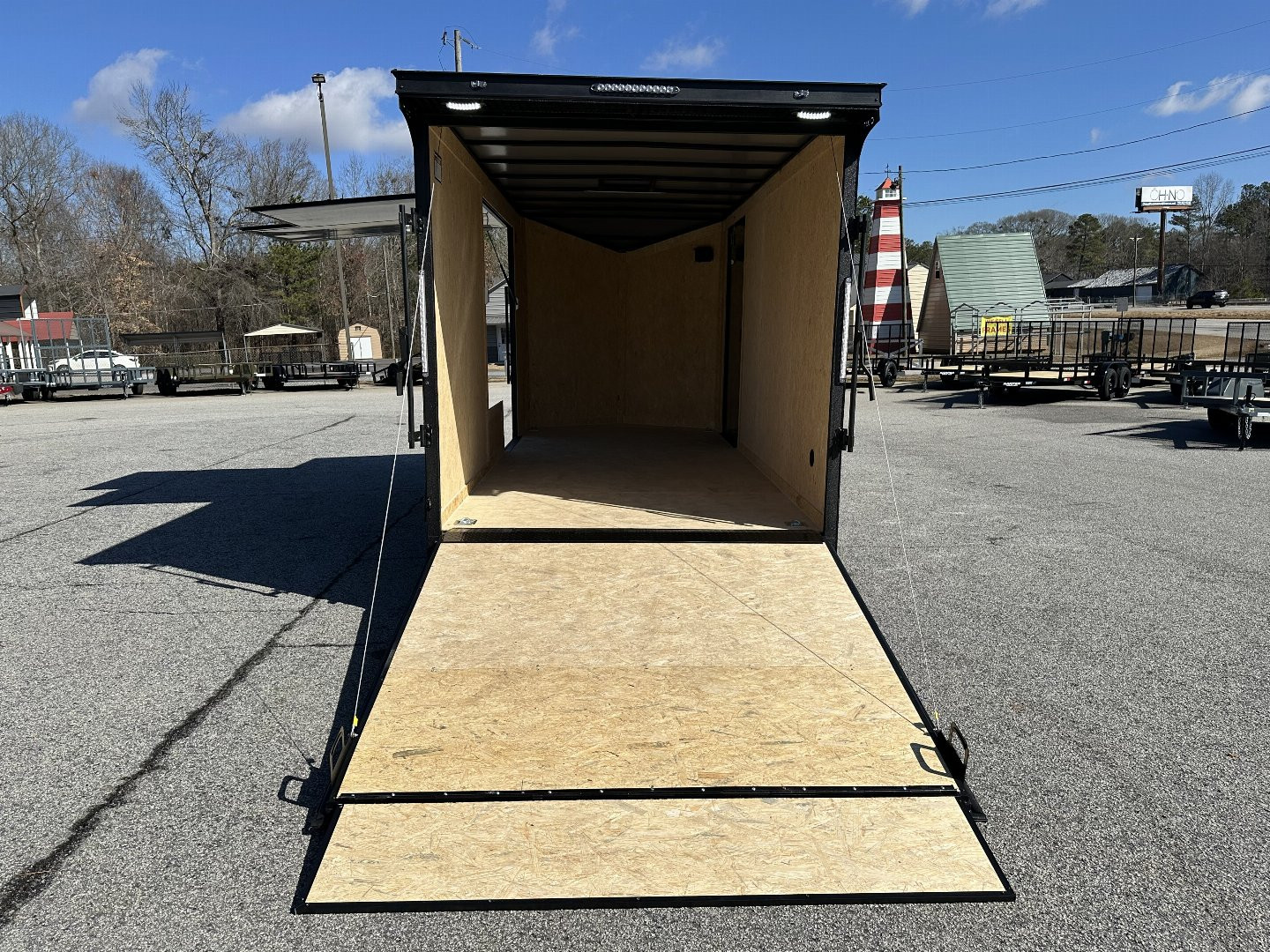 New 2025 COVERED WAGON 7X16 TANDEM AXLE ENCLOSED UTV TRAILER