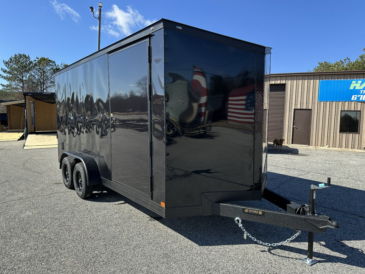 New 2025 COVERED WAGON 7X16 TANDEM AXLE ENCLOSED UTV TRAILER