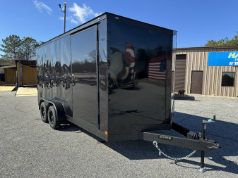 New 2025 COVERED WAGON 7X16 TANDEM AXLE ENCLOSED UTV TRAILER