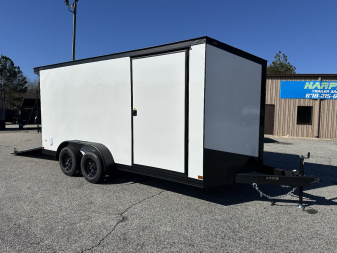 New 2025 COVERED WAGON 7X16 TANDEM AXLE ENCLOSED UTV TRAILER