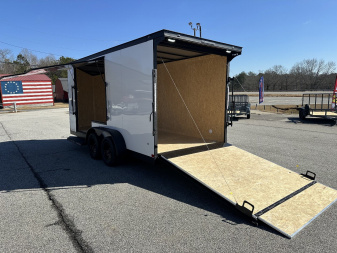 New 2025 COVERED WAGON 7X16 TANDEM AXLE ENCLOSED UTV TRAILER