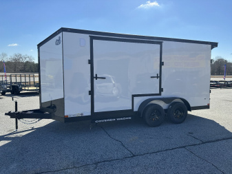 New 2025 COVERED WAGON 7X16 TANDEM AXLE ENCLOSED UTV TRAILER