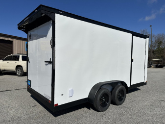 New 2025 COVERED WAGON 7X16 TANDEM AXLE ENCLOSED UTV TRAILER