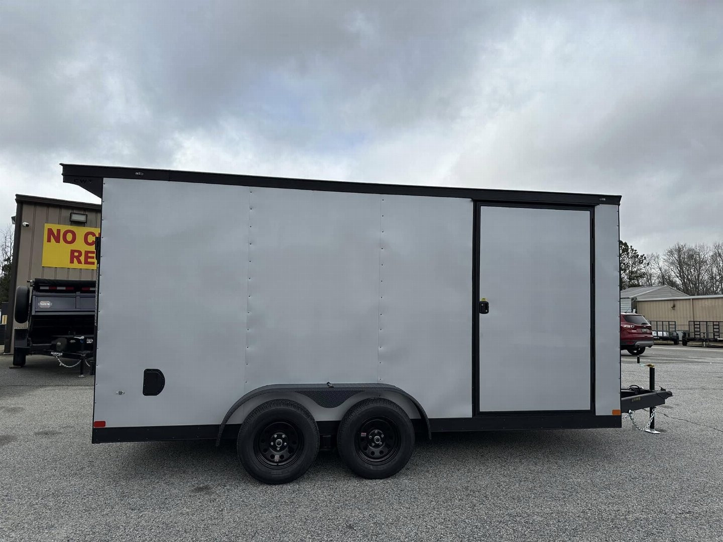 New 2025 COVERED WAGON 7X16 TANDEM AXLE ENCLOSED UTV TRAILER