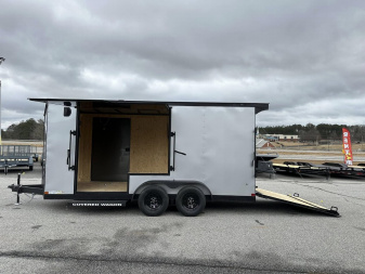 New 2025 COVERED WAGON 7X16 TANDEM AXLE ENCLOSED UTV TRAILER