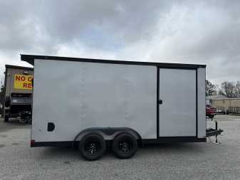 New 2025 COVERED WAGON 7X16 TANDEM AXLE ENCLOSED UTV TRAILER