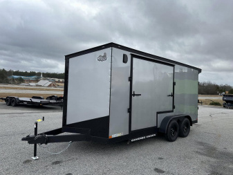 New 2025 COVERED WAGON 7X16 TANDEM AXLE ENCLOSED UTV TRAILER
