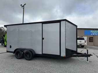 New 2025 COVERED WAGON 7X16 TANDEM AXLE ENCLOSED UTV TRAILER