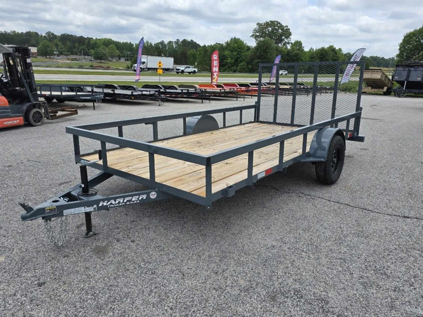New 2025 GPS 82X14 SINGLE AXLE UTILITY TRAILER WITH SET BACK JACK