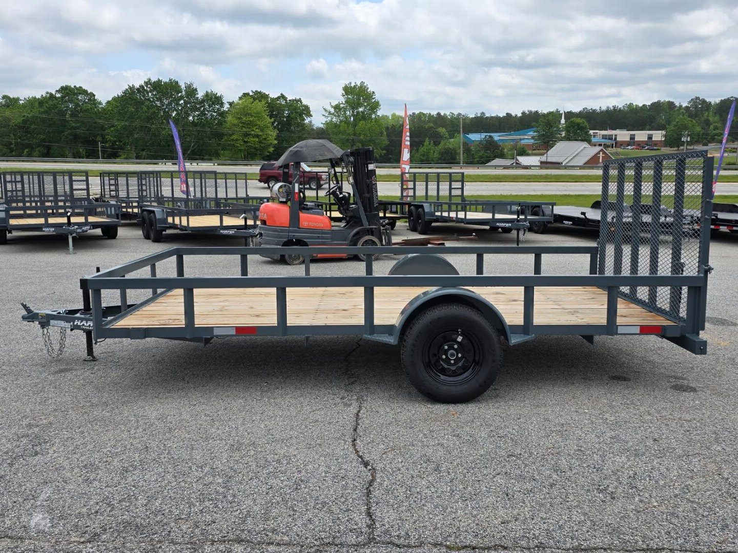 New 2025 GPS 82X14 SINGLE AXLE UTILITY TRAILER WITH SET BACK JACK