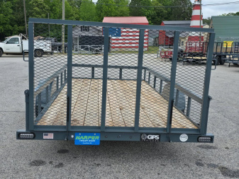 New 2025 GPS 82X14 SINGLE AXLE UTILITY TRAILER WITH SET BACK JACK