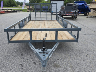 New 2025 GPS 82X14 SINGLE AXLE UTILITY TRAILER WITH SET BACK JACK