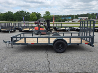 New 2025 GPS 82X14 SINGLE AXLE UTILITY TRAILER WITH SET BACK JACK