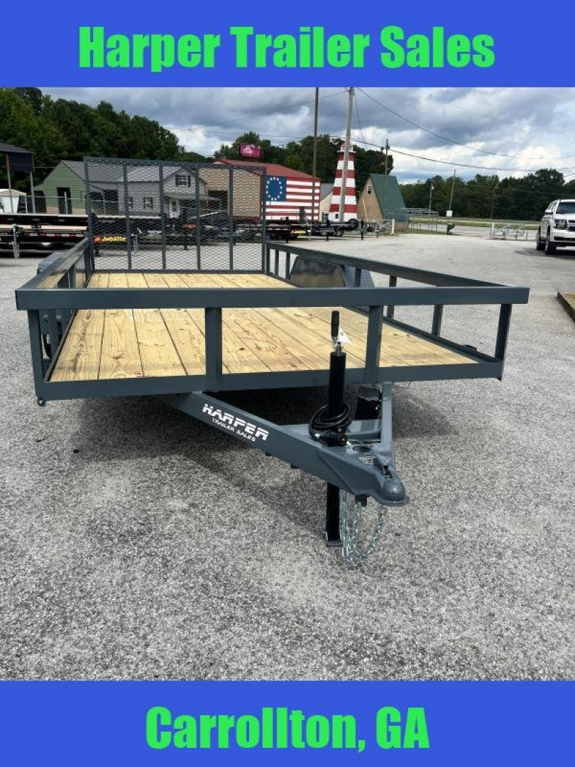 New 2025 GPS 7K 7X16 TANDEM AXLE UTILITY TRAILER WITH SET BACK JACK