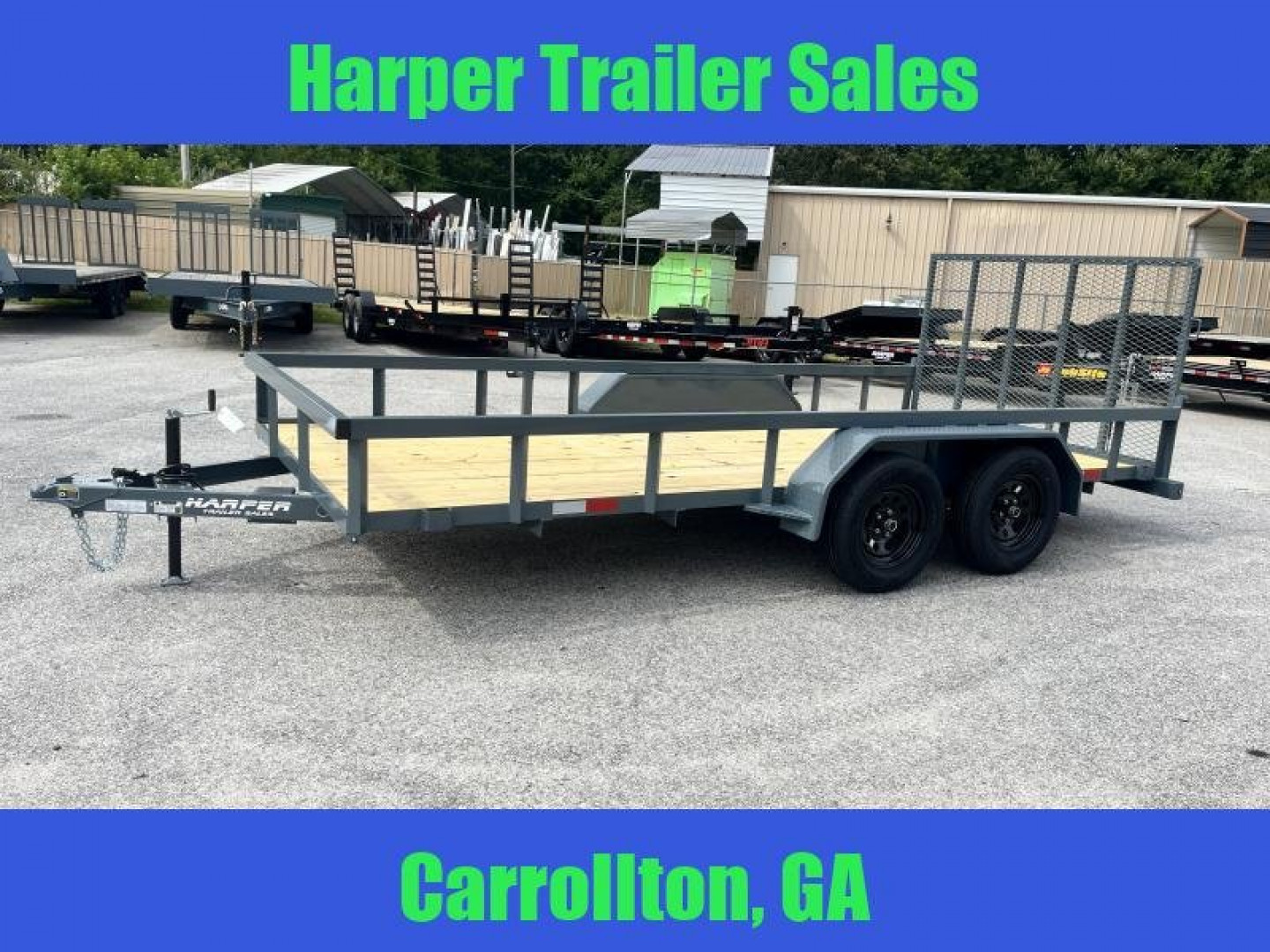 New 2025 GPS 7K 7X16 TANDEM AXLE UTILITY TRAILER WITH SET BACK JACK