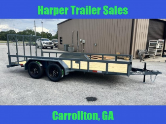 New 2025 GPS 7K 7X16 TANDEM AXLE UTILITY TRAILER WITH SET BACK JACK