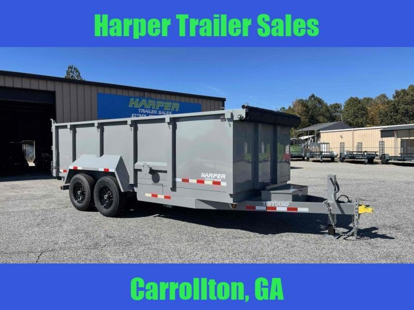 New 2025 TUFFDUMP 14K 7X16 DUMP TRAILER 4' WALLS