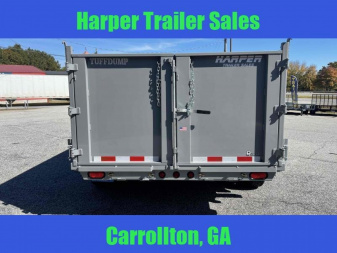 New 2025 TUFFDUMP 14K 7X16 DUMP TRAILER 4' WALLS