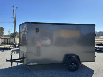 New 2025 COVERED WAGON 6X12 SINGLE AXLE ENCLOSED TRAILER WITH BLACKOUT PACKAGE
