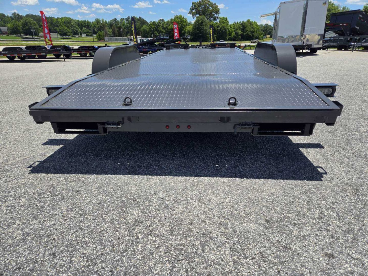 New 2025 82X20 DELUXE 10K STEEL FLOOR CAR HAULER DELUXE SERIES MODEL WITH 2 BRAKES, WINCH PLATE & BATTERY BOX