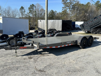 New 2025 82X20 DELUXE 10K STEEL FLOOR CAR HAULER DELUXE SERIES MODEL WITH 2 BRAKES, WINCH PLATE & BATTERY BOX