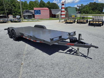New 2025 82X20 DELUXE 10K STEEL FLOOR CAR HAULER DELUXE SERIES MODEL WITH 2 BRAKES, WINCH PLATE & BATTERY BOX