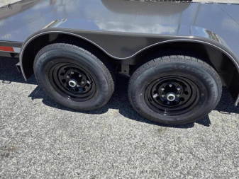 New 2025 82X20 DELUXE 10K STEEL FLOOR CAR HAULER DELUXE SERIES MODEL WITH 2 BRAKES, WINCH PLATE & BATTERY BOX