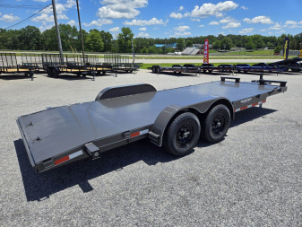New 2025 82X20 DELUXE 10K STEEL FLOOR CAR HAULER DELUXE SERIES MODEL WITH 2 BRAKES, WINCH PLATE & BATTERY BOX