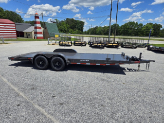 New 2025 82X20 DELUXE 10K STEEL FLOOR CAR HAULER DELUXE SERIES MODEL WITH 2 BRAKES, WINCH PLATE & BATTERY BOX
