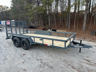 New 2025 10K GPS 7X16 TANDEM AXLE UTILITY TRAILER WITH HD GATE