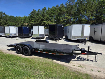New 2025 82X20 DELUXE 10K STEEL FLOOR CAR HAULER DELUXE SERIES MODEL WITH 2 BRAKES, WINCH PLATE & BATTERY BOX