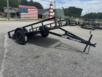 New 2025 5X10 DURABLE LIGHT WEIGHT TILT SINGLE AXLE UTILITY TRAILER