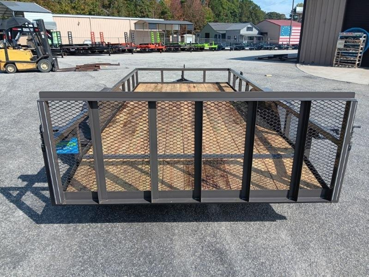 New 2025 82X16 TANDEM AXLE UTILITY TRAILER WITH DOVETAIL AND BRAKES