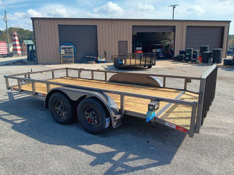 New 2025 82X16 TANDEM AXLE UTILITY TRAILER WITH DOVETAIL AND BRAKES